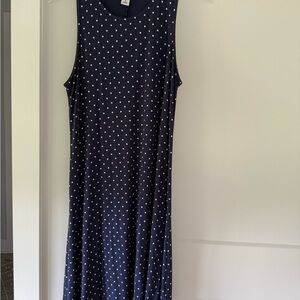 Old Navy Blue and White polka dot Sleeveless Sundress- size M